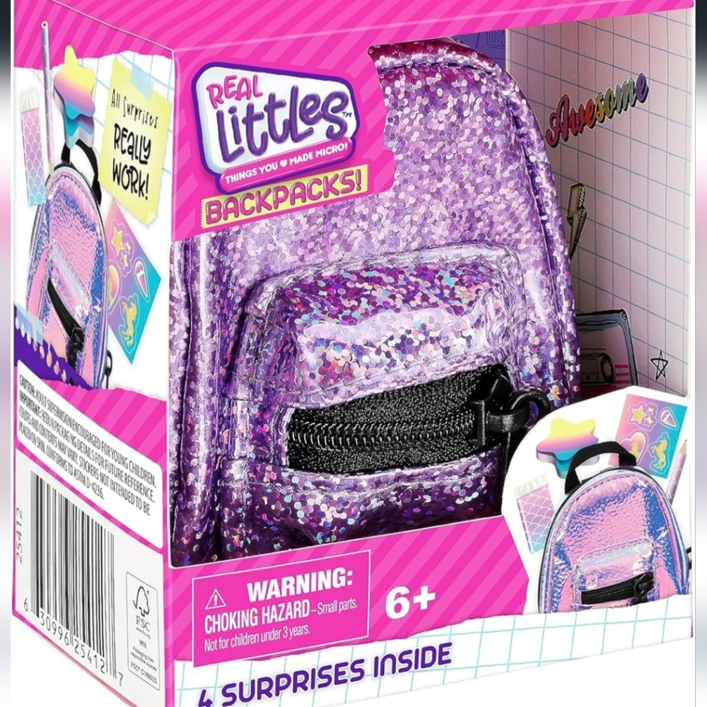 Real Littles Collectible Micro Backpacks With 4 Micro Suprises Inside
